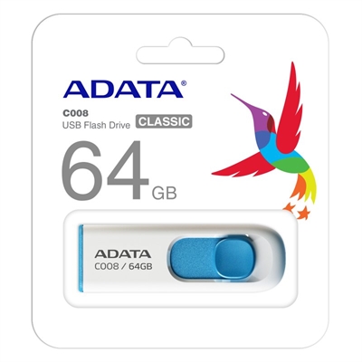 ADATA Lapiz Usb C008 64GB USB 2 0 BlancoAzul